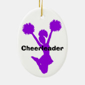 Paarse Cheerleader Ornament (Achterkant)