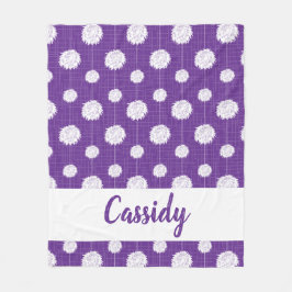 Paarse Cheerleader Pom Pom Pattern Fleece Deken