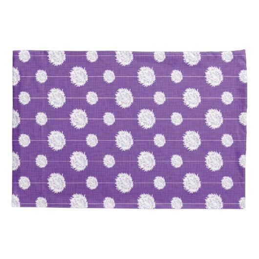 Paarse Cheerleader Pom Pom Pattern Kussensloop (Achterkant)