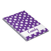 Paarse Cheerleader Pom Pom Pattern Notitieboek (Rechterzijde)