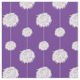 Paarse Cheerleader Pom Pom Pattern Stof