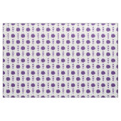 Paarse Cheerleader Pom Poms & Hearts Pattern Stof (Fat Quarter)