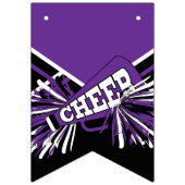 Paarse Cheerleader Verjaardag Vlaggetjes (Eerste vlag)