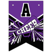 Paarse Cheerleader Verjaardag Vlaggetjes (Derde vlag)