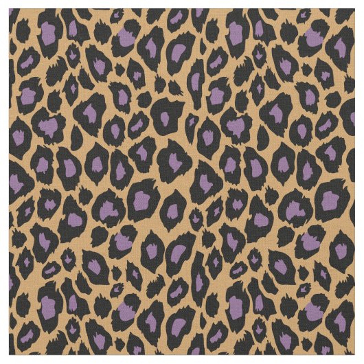 Paarse Cheetah Pattern Stof (Close Up)