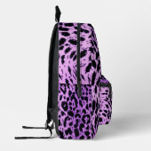 Paarse Cheetah Print Bedrukte Rugzak (Links)