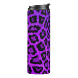 Paarse Cheetah Tumbler Thermosbeker