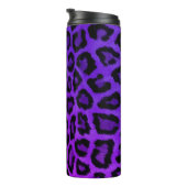 Paarse Cheetah Tumbler Thermosbeker (Geroteerd rechts)