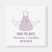 Paarse chemie bespaart de datum Magnet (Voorkant)