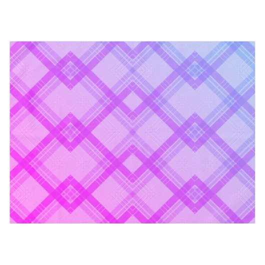 Paarse cheques voor crisisvolle mix tafelkleed (Voorkant (Horizontaal))