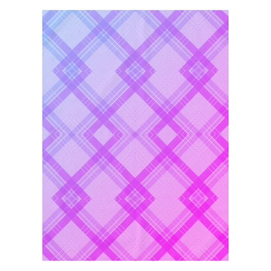 Paarse cheques voor crisisvolle mix tafelkleed (Voorkant)