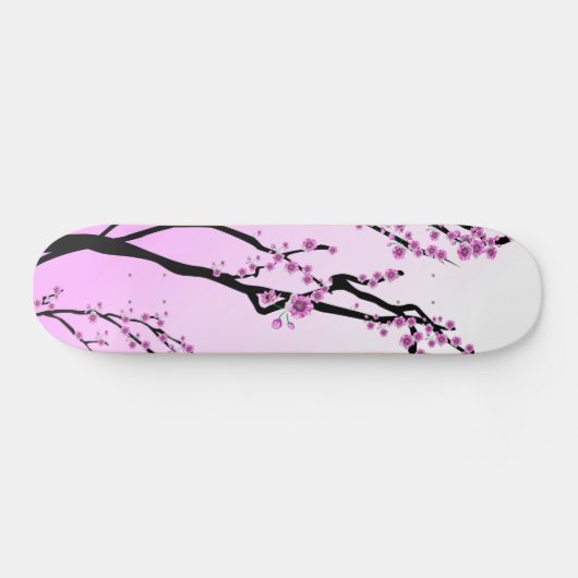 Paarse Cherry Blooms Skateboard (Horizontaal)