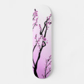 Paarse Cherry Blooms Skateboard (Voorkant)