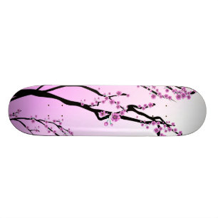 Paarse Cherry Blooms Skateboard