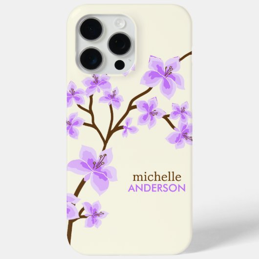 Paarse Cherry Blossingboom Case-Mate iPhone Case (Achterkant)