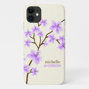 Paarse Cherry Blossingboom Case-Mate iPhone Case