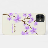 Paarse Cherry Blossingboom Case-Mate iPhone Case (Achterkant (horizontaal))