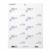 Paarse Cherry Blossom Labels (Full Sheet)
