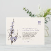 Paarse Cherry Blossom Sakura zwemt Aziatische brui Kaart (Staand voorkant)