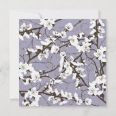 Paarse Cherry Blossom Sakura zwemt Aziatische brui Kaart (Achterkant)