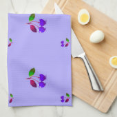 Paarse Cherry Pop Art Theedoek (Quarter Fold)