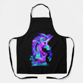 Paarse Chess Knight Unicorn Schort (Voorkant)