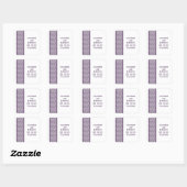 Paarse Chevron Border sparen de Stickers van de Da (Vel)