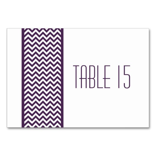 Paarse Chevron Border Table Kaart (Voorkant)