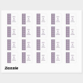 Paarse Chevron Border Wedding Stickers (Vel)