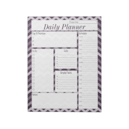 Paarse Chevron Daily Planner Notitieblok