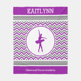 Paarse Chevron Dancer Persoonlijk Fleece Deken