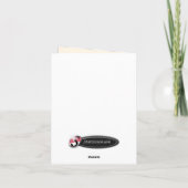 Paarse Chevron en Beige Gepersonaliseerde Kaart (Achterkant)