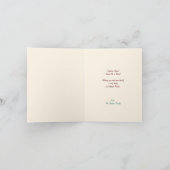 Paarse Chevron en Beige Gepersonaliseerde Kaart (Binnen)