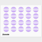 Paarse Chevron Paper Texture Address Label Sticker (Vel)
