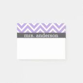 Paarse Chevron Post It Notes - Personaliseren (Voorkant)