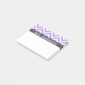 Paarse Chevron Post It Notes - Personaliseren (Schuin)