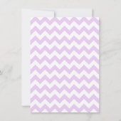 Paarse Chevron Princess Carriage, Girl Baby shower Kaart (Achterkant)