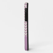 Paarse Chevron Stripe 3 Monogram Case-Mate iPhone Case (Achterkant/links)