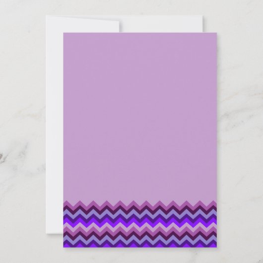 Paarse Chevron Tipi, Camping Birthday Kaart (Achterkant)