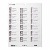 Paarse Chevron & Wood Rustige Adresetiketten Etiket (Full Sheet)