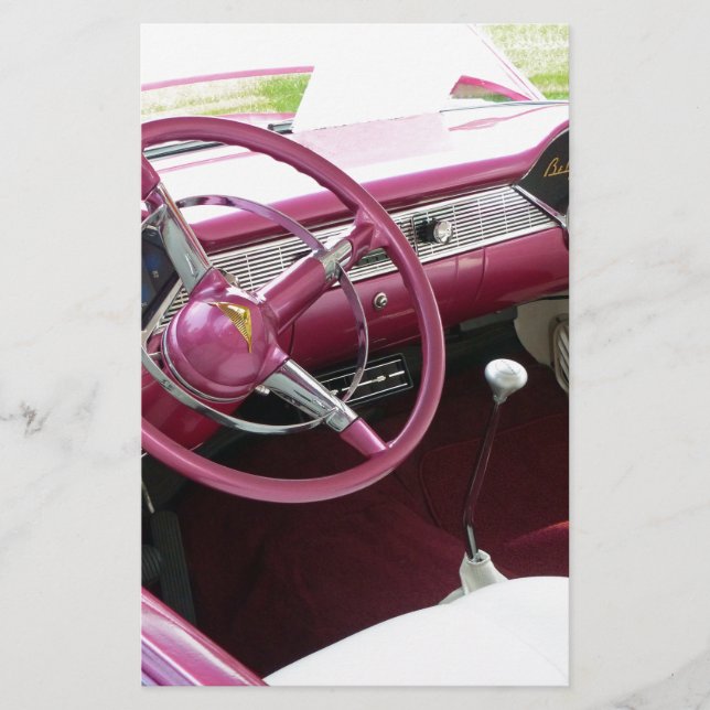 Paarse Chevy Bel Air (Voorkant)