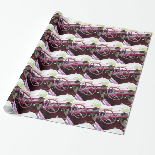 Paarse Chevy Bel Air Cadeaupapier (Uitgerold)