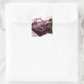 Paarse Chevy Bel Air Vierkante Sticker (Tas)