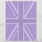 Paarse Chic Blijf Kalmeer En Jouw Tekst Union Jack Flyer (Achterkant)