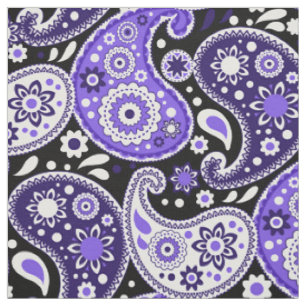 Paarse Chic Bohemian Cowgirl Paisley Print Stof