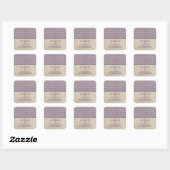 Paarse Chic Chevron Wedding Stickers (Vel)