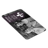 Paarse Chic Flourish Banner sparen de Magnet van d Magneet (Rechterzijde)