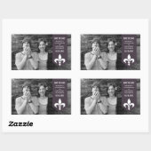 Paarse Chic Flourish Banner sparen de Stickers van (Vel)