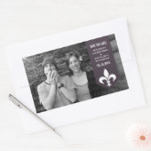 Paarse Chic Flourish Banner sparen de Stickers van (Envelop)