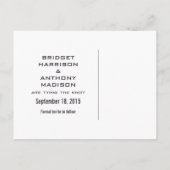 Paarse Chic Flourish Banner sparen het Briefkaart  (Achterkant)